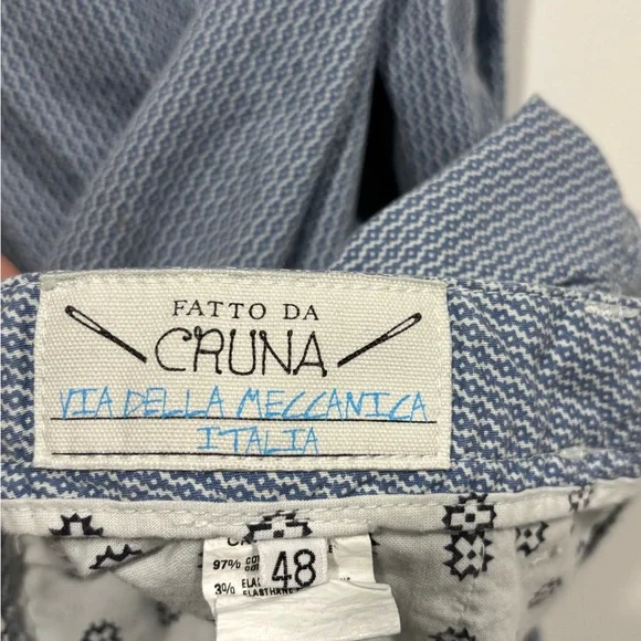 Blue patterned golf pant - Picture 3 of 4